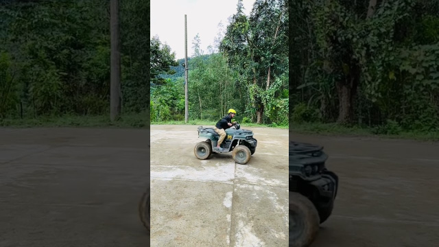 Atv drifting at Kong forest Vietnam